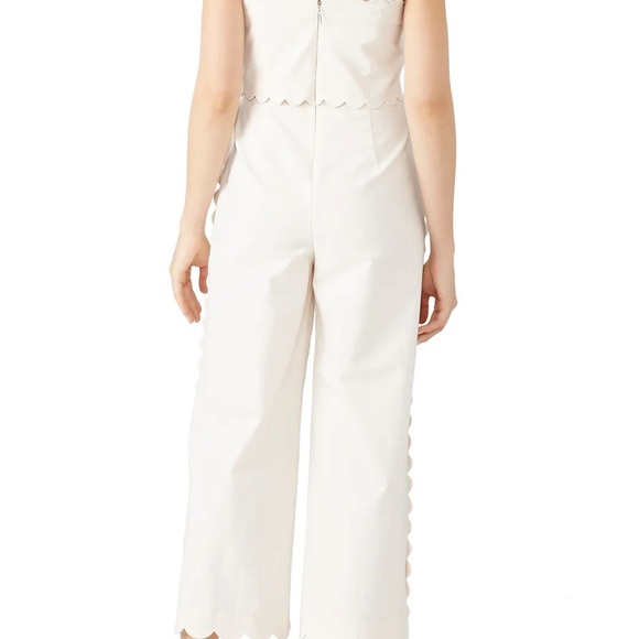 Rebecca Taylor Cream Scalloped Jumpsuit - Picture 8 of 12